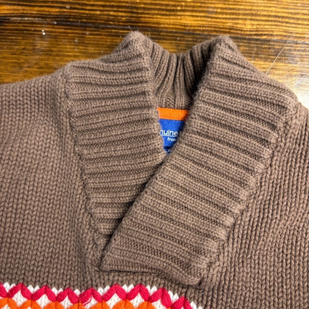 Genuine Kids From Osh Kosh Brown Elephant Sweater Size 4T - Picture 3 of 7